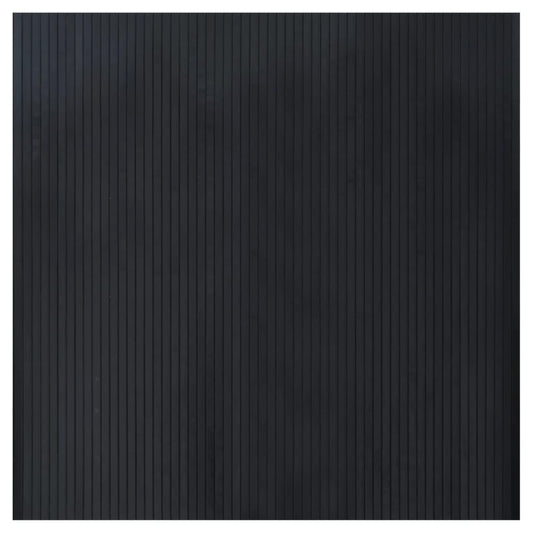 Teppich Rechteckig Schwarz 100x100 cm Bambus