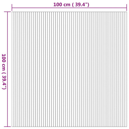 Teppich Rechteckig Natur 100x100 cm Bambus