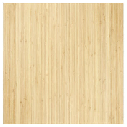 Teppich Rechteckig Hell Natur 100x100 cm Bambus