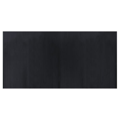 Teppich Rechteckig Schwarz 100x200 cm Bambus