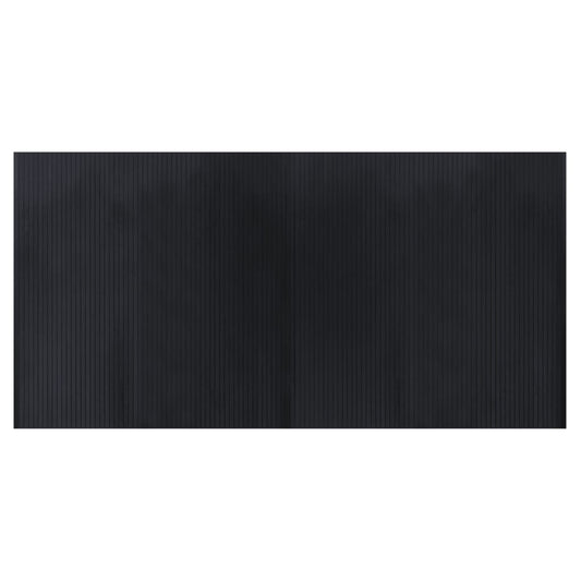 Teppich Rechteckig Schwarz 100x200 cm Bambus