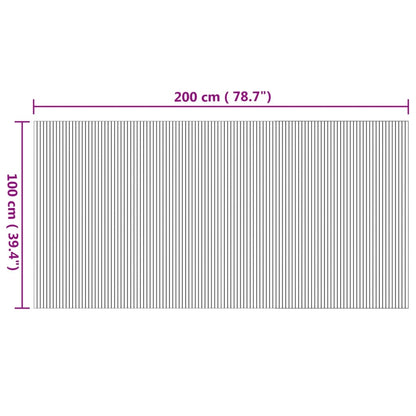 Teppich Rechteckig Natur 100x200 cm Bambus