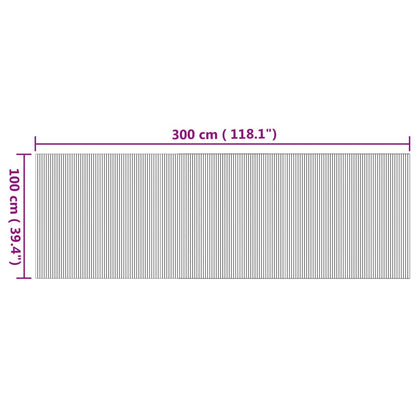 Teppich Rechteckig Natur 100x300 cm Bambus