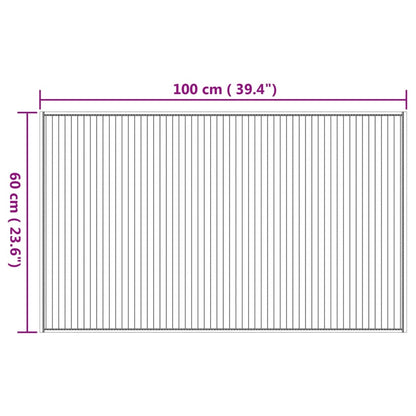 Teppich Rechteckig Natur 60x100 cm Bambus
