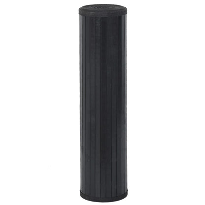 Teppich Rechteckig Schwarz 60x200 cm Bambus