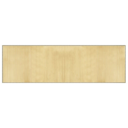 Teppich Rechteckig Hell Natur 60x200 cm Bambus