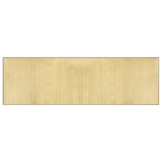 Teppich Rechteckig Hell Natur 60x200 cm Bambus