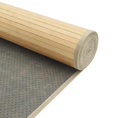 Teppich Rechteckig Hell Natur 60x200 cm Bambus