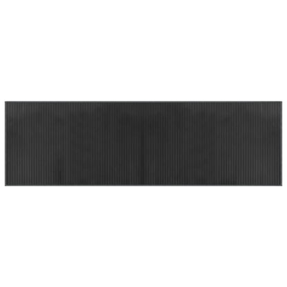 Teppich Rechteckig Grau 60x200 cm Bambus