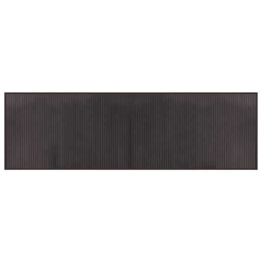 Teppich Rechteckig Dunkelbraun 60x200 cm Bambus