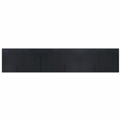 Teppich Rechteckig Schwarz 60x300 cm Bambus