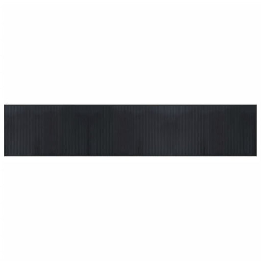 Teppich Rechteckig Schwarz 60x300 cm Bambus
