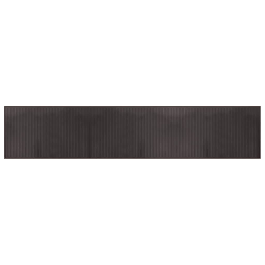 Teppich Rechteckig Dunkelbraun 60x300 cm Bambus
