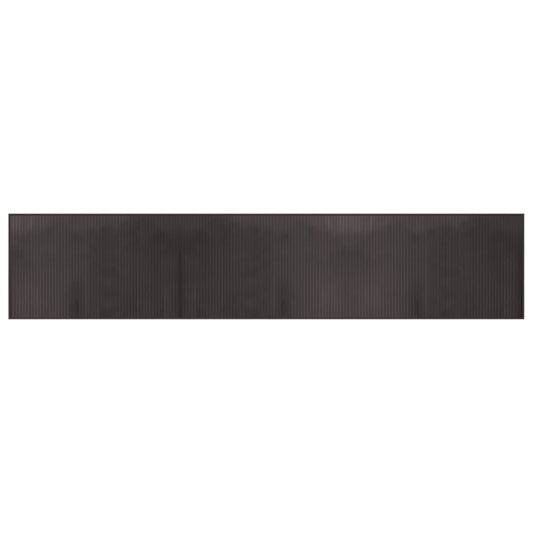 Teppich Rechteckig Dunkelbraun 60x300 cm Bambus