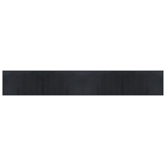 Teppich Rechteckig Schwarz 60x400 cm Bambus