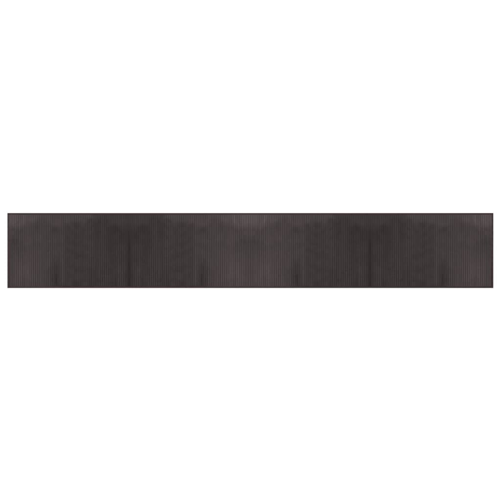 Teppich Rechteckig Dunkelbraun 60x400 cm Bambus
