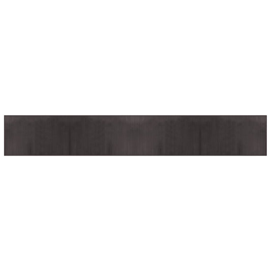 Teppich Rechteckig Dunkelbraun 60x400 cm Bambus