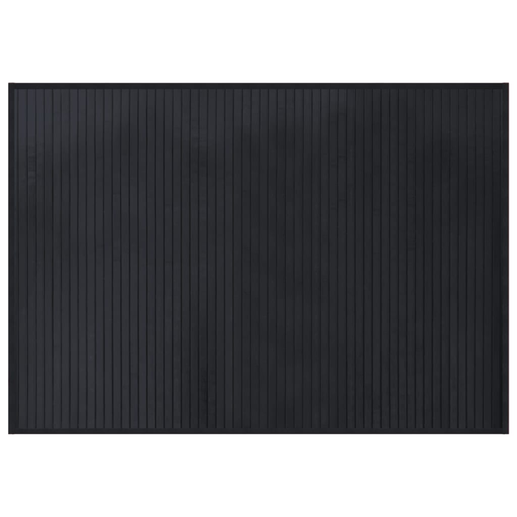 Teppich Rechteckig Schwarz 70x100 cm Bambus