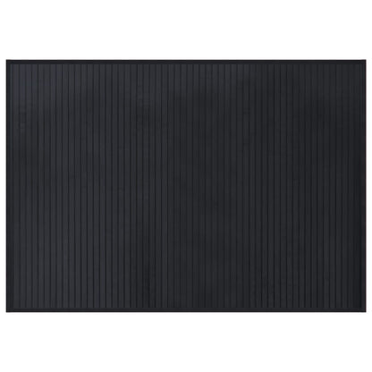 Teppich Rechteckig Schwarz 70x100 cm Bambus