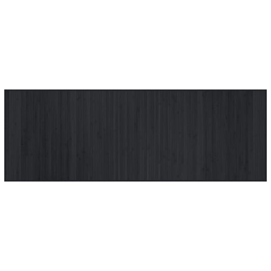 Teppich Rechteckig Schwarz 70x200 cm Bambus