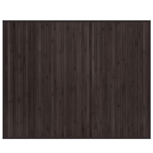 Teppich Rechteckig Dunkelbraun 80x100 cm Bambus