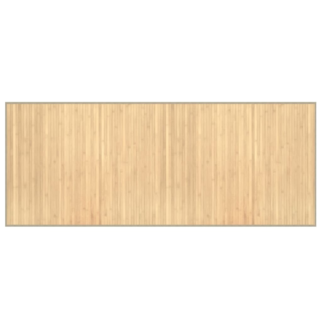 Teppich Rechteckig Hell Natur 80x200 cm Bambus