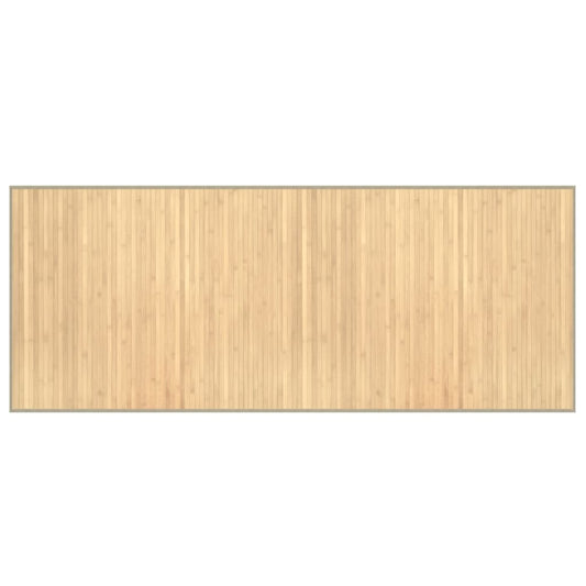Teppich Rechteckig Hell Natur 80x200 cm Bambus