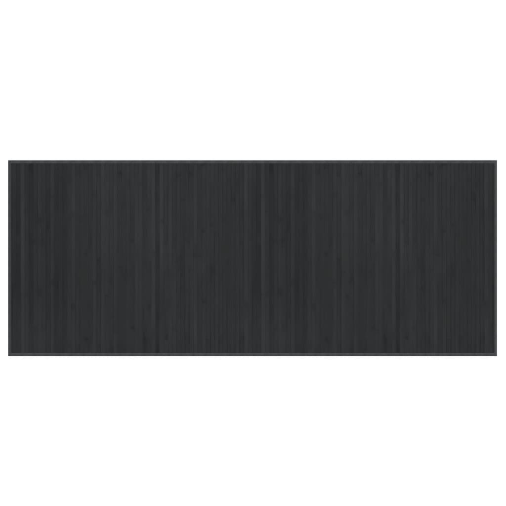 Teppich Rechteckig Grau 80x200 cm Bambus