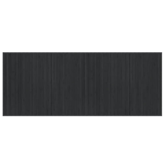 Teppich Rechteckig Grau 80x200 cm Bambus