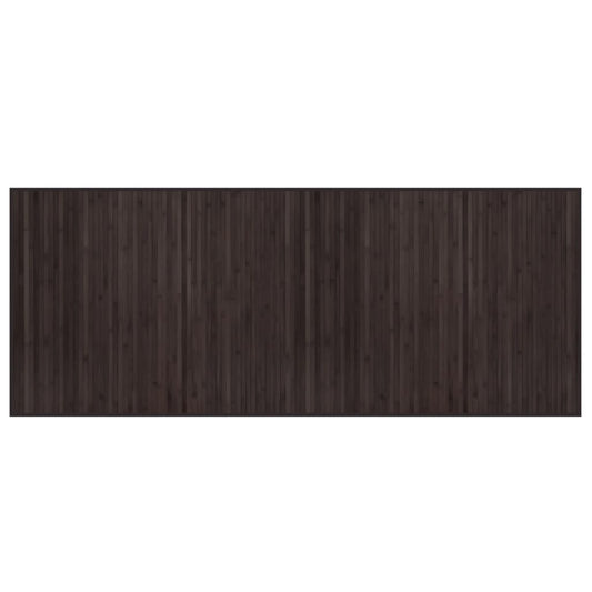 Teppich Rechteckig Dunkelbraun 80x200 cm Bambus