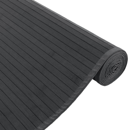 Teppich Rechteckig Grau 80x300 cm Bambus