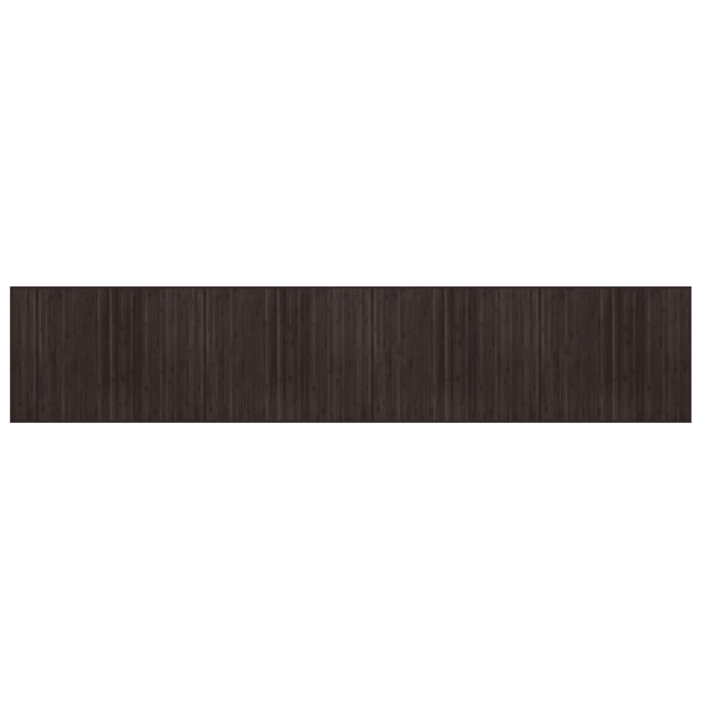 Teppich Rechteckig Dunkelbraun 80x400 cm Bambus