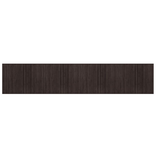 Teppich Rechteckig Dunkelbraun 80x400 cm Bambus