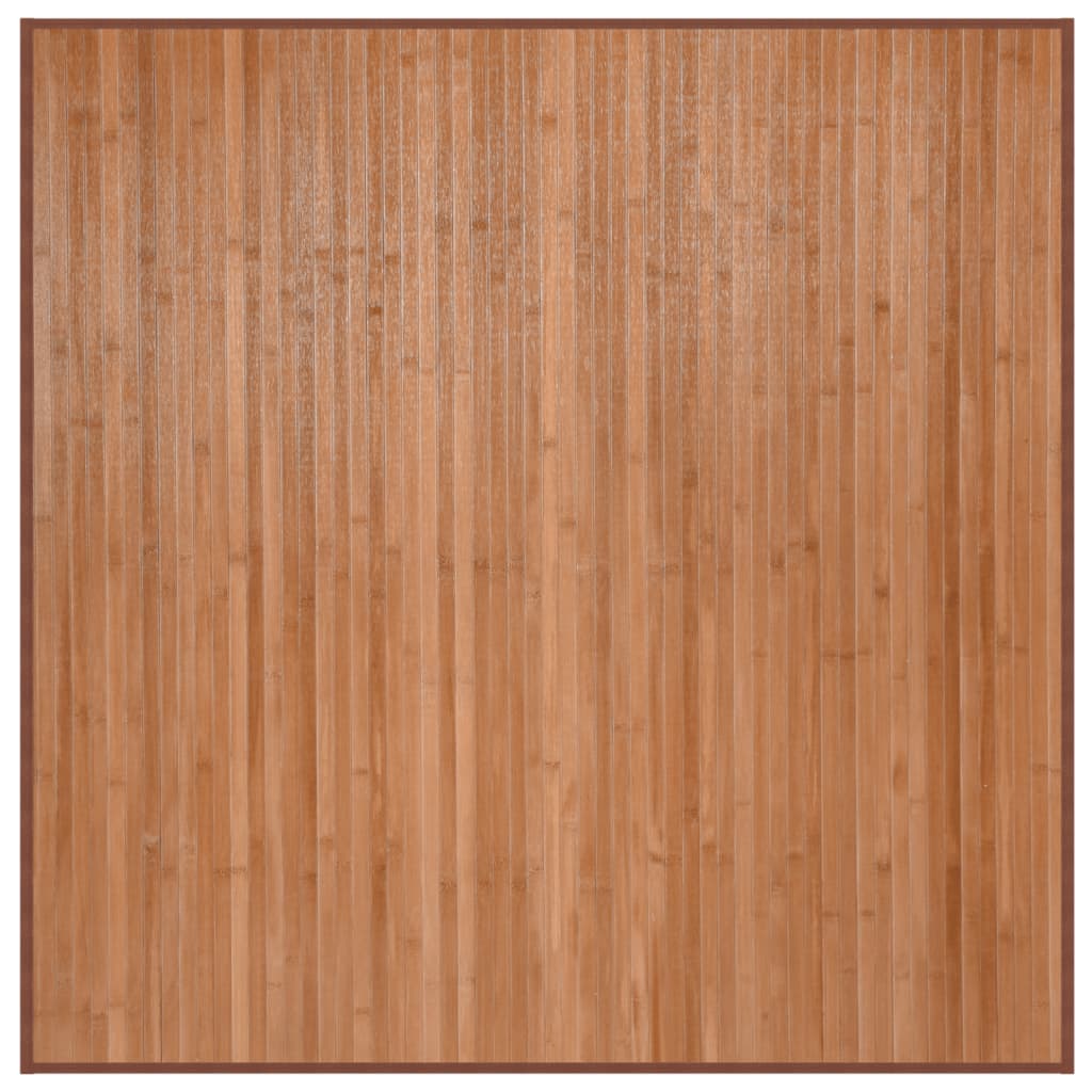 Teppich Quadratisch Natur 100x100 cm Bambus