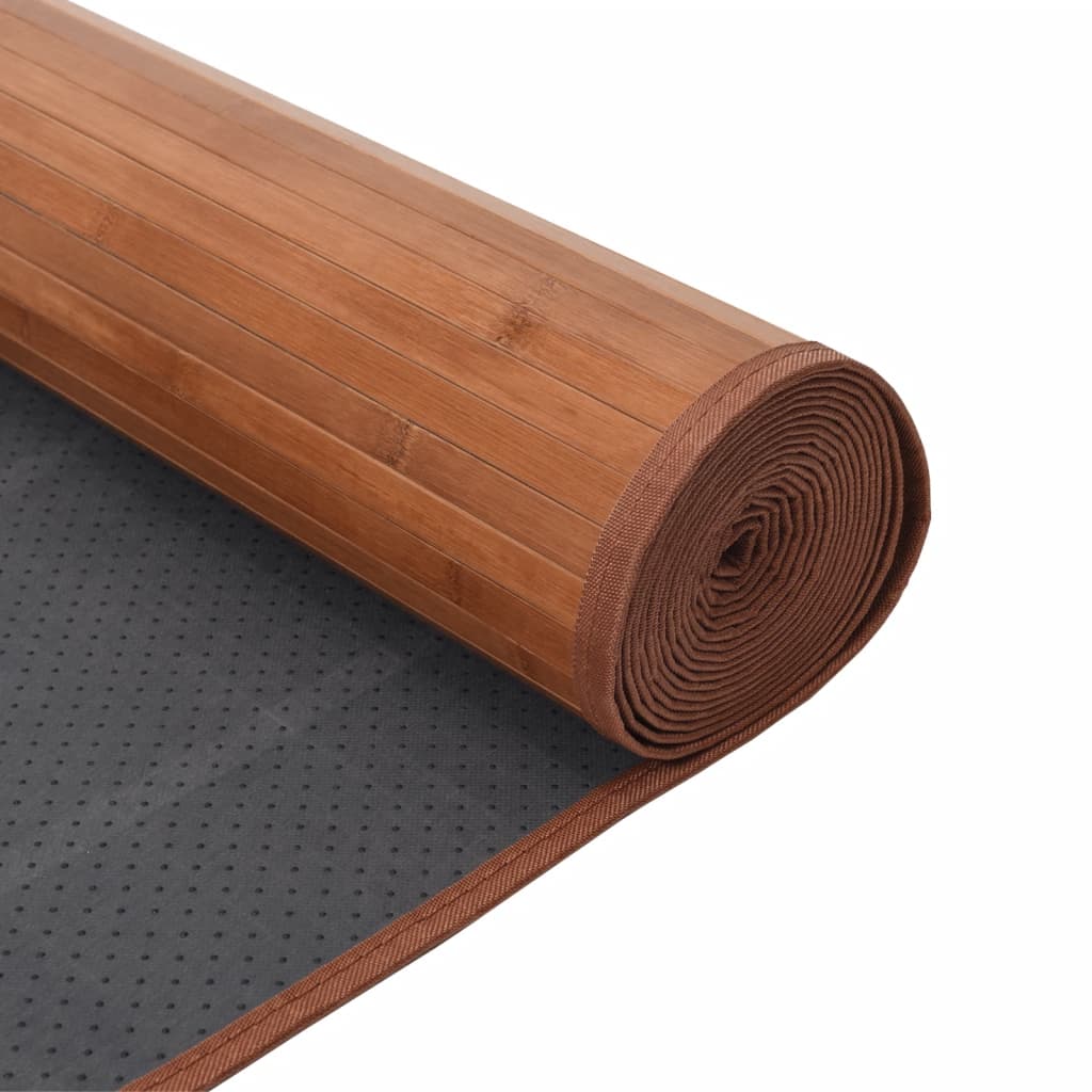 Teppich Rechteckig Braun 100x200 cm Bambus
