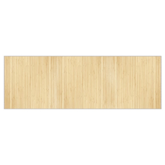 Teppich Rechteckig Hell Natur 100x300 cm Bambus