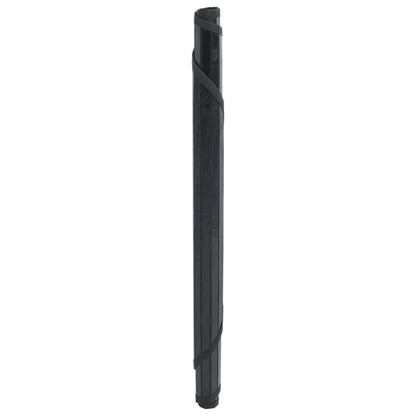 Teppich Rund Schwarz 60 cm Bambus