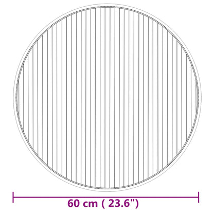 Teppich Rund Natur 60 cm Bambus
