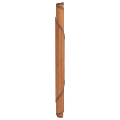 Teppich Rund Braun 60 cm Bambus