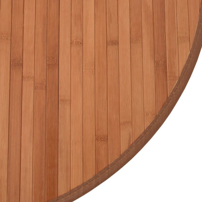 Teppich Rund Braun 60 cm Bambus