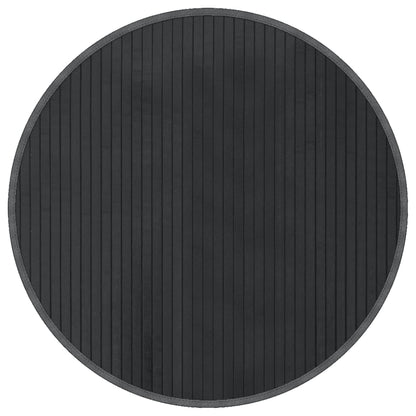 Teppich Rund Grau 60 cm Bambus