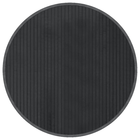 Teppich Rund Grau 60 cm Bambus