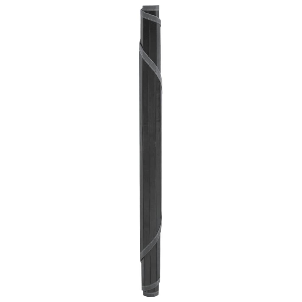 Teppich Rund Grau 60 cm Bambus