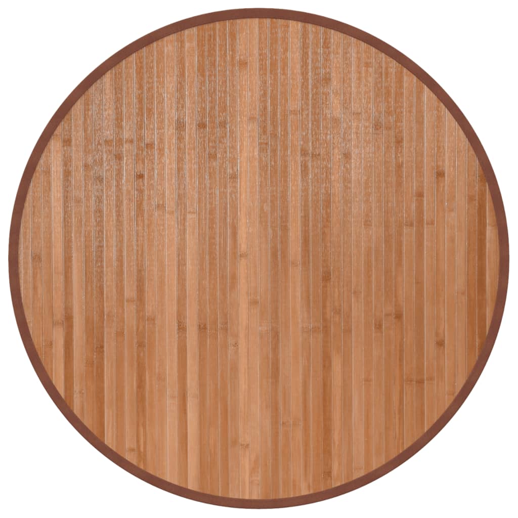 Teppich Rund Natur 80 cm Bambus