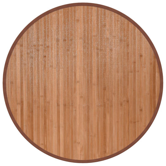 Teppich Rund Natur 80 cm Bambus