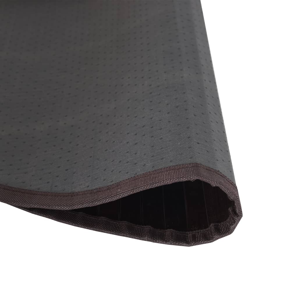 Teppich Rund Dunkelbraun 80 cm Bambus