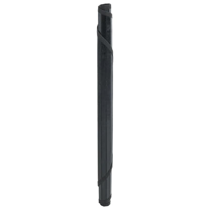 Teppich Rund Schwarz 100 cm Bambus