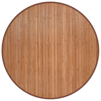 Teppich Rund Natur 100 cm Bambus