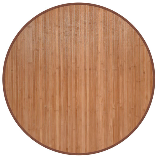 Teppich Rund Natur 100 cm Bambus