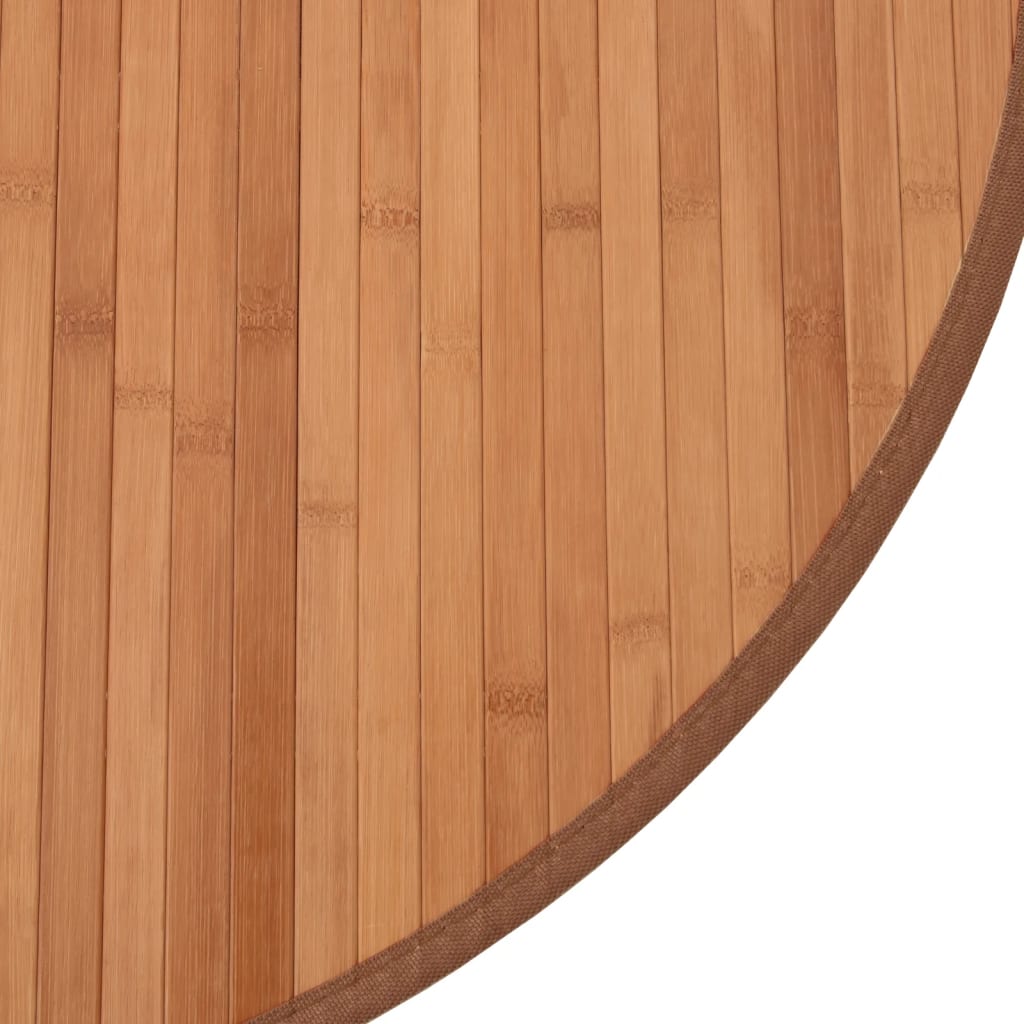 Teppich Rund Natur 100 cm Bambus